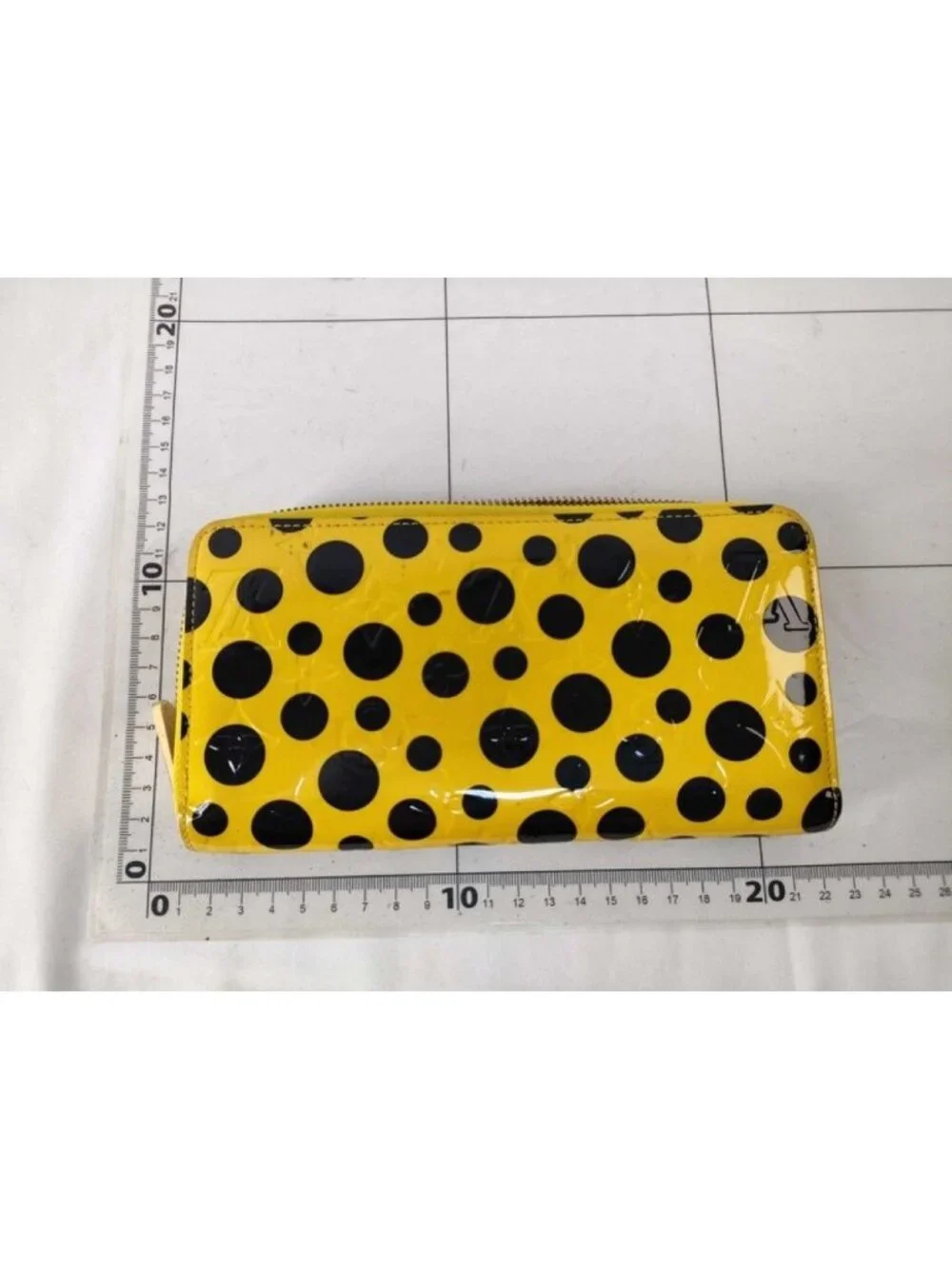 Louis Vuitton Wallet Zippy Yellow Black Yayoi Kusama Dot Infinity Gold